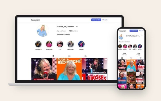 Charlotte de Turckheim : réseaux sociaux