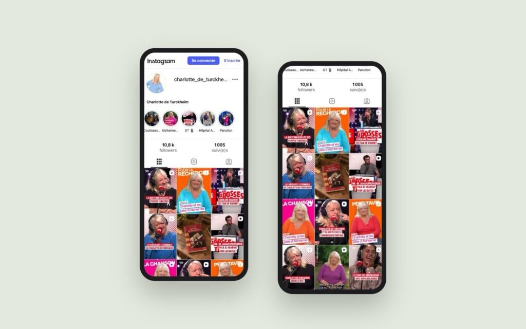 Profil et publications du compte Instagram de Charlotte de Turckheim